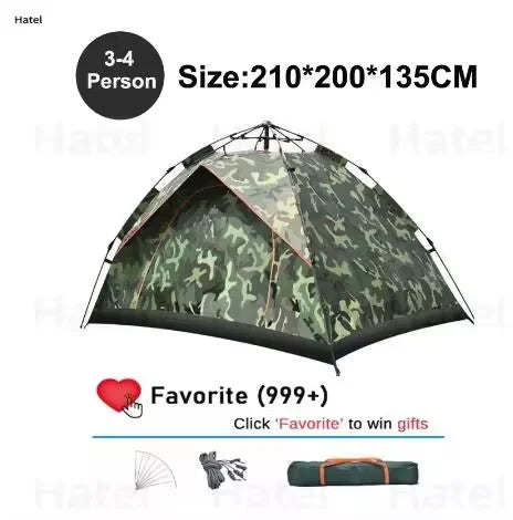 Goture Portable Outdoor Camping Tent 2-6 People Folding Automatic Tent Beach Fishing Family Travel  Park Anti-UV Shade