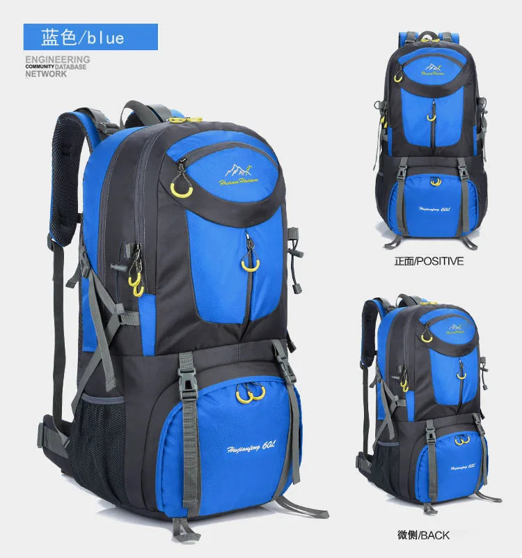 50l/60l-Large Capacity Mountaineering Bag,Large Load-Bearing Hiking Multi-Functional Outdoor Sports Tear Resistance Backpack