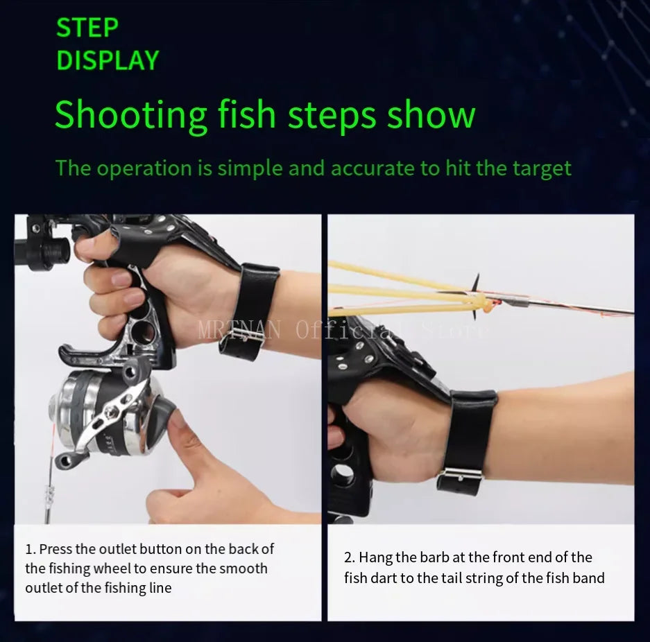 Big Power High-precision Fishing Slingshot With Laser Outdoor Hunting Catapult Outdoors Fishing Compound Bow Fishing Tools