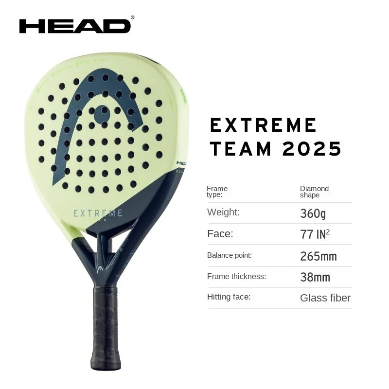 HEAD Tennis Padel Rackets EXTREME 2025 Series Carbon Fibre EVA Memory Flex Foam Core PADEL Plate Tennis Racquets Advanced
