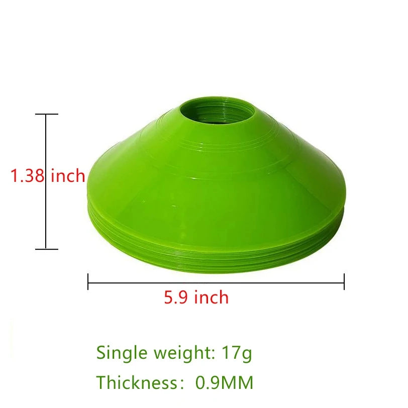 10pcs Cone Set Football Training Equipment for Kid Pro Disc Cones Agility Exercise Obstacles Avoiding Sport Training Accessories