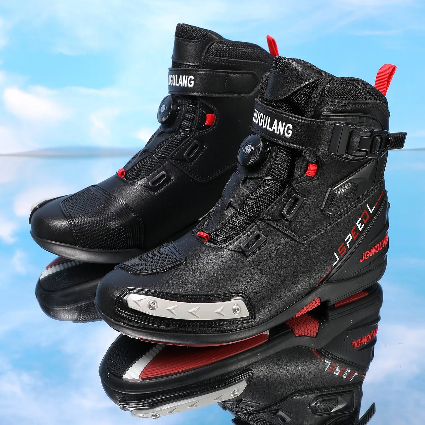 Motorcycle Boots Man Leather Motos Riders Protective Motocross Boots Waterproof Non-slip Motocross Mountain Racing Shoes