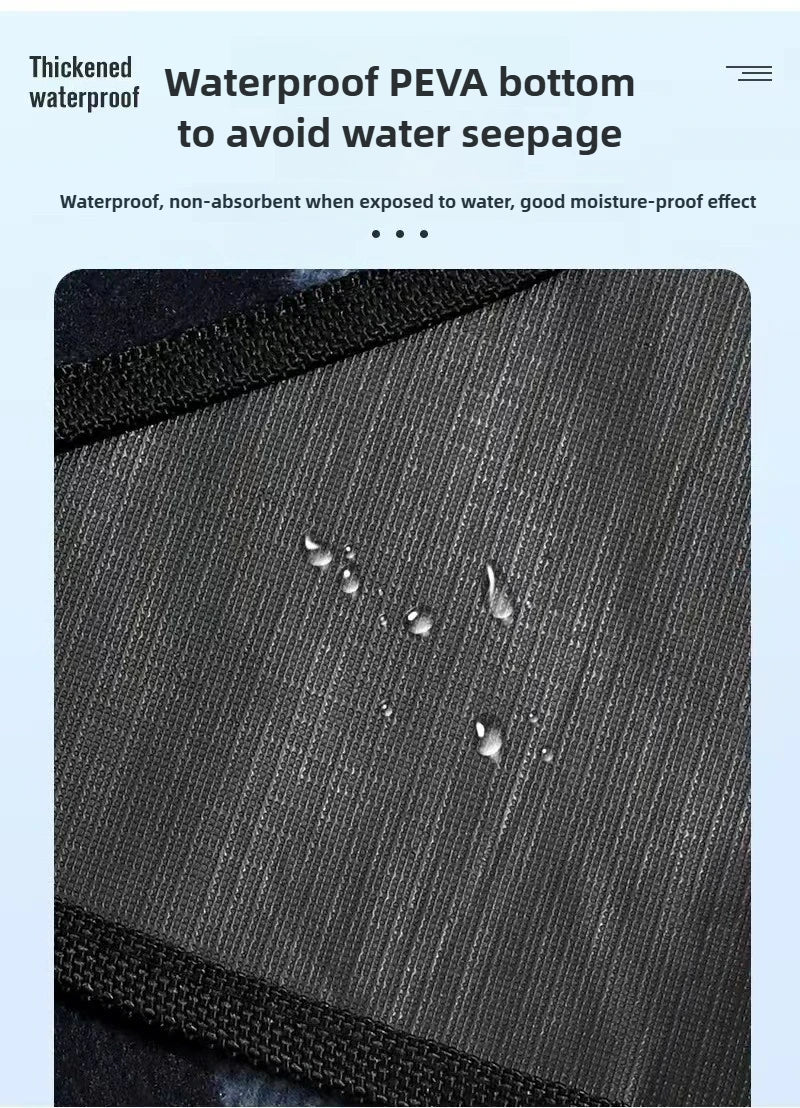 Outdoor Single-sided Velvet Folding Picnic Mat with Waterproof Soft Thickened Grid Camping Mat on The Bottom 130cm 150cm