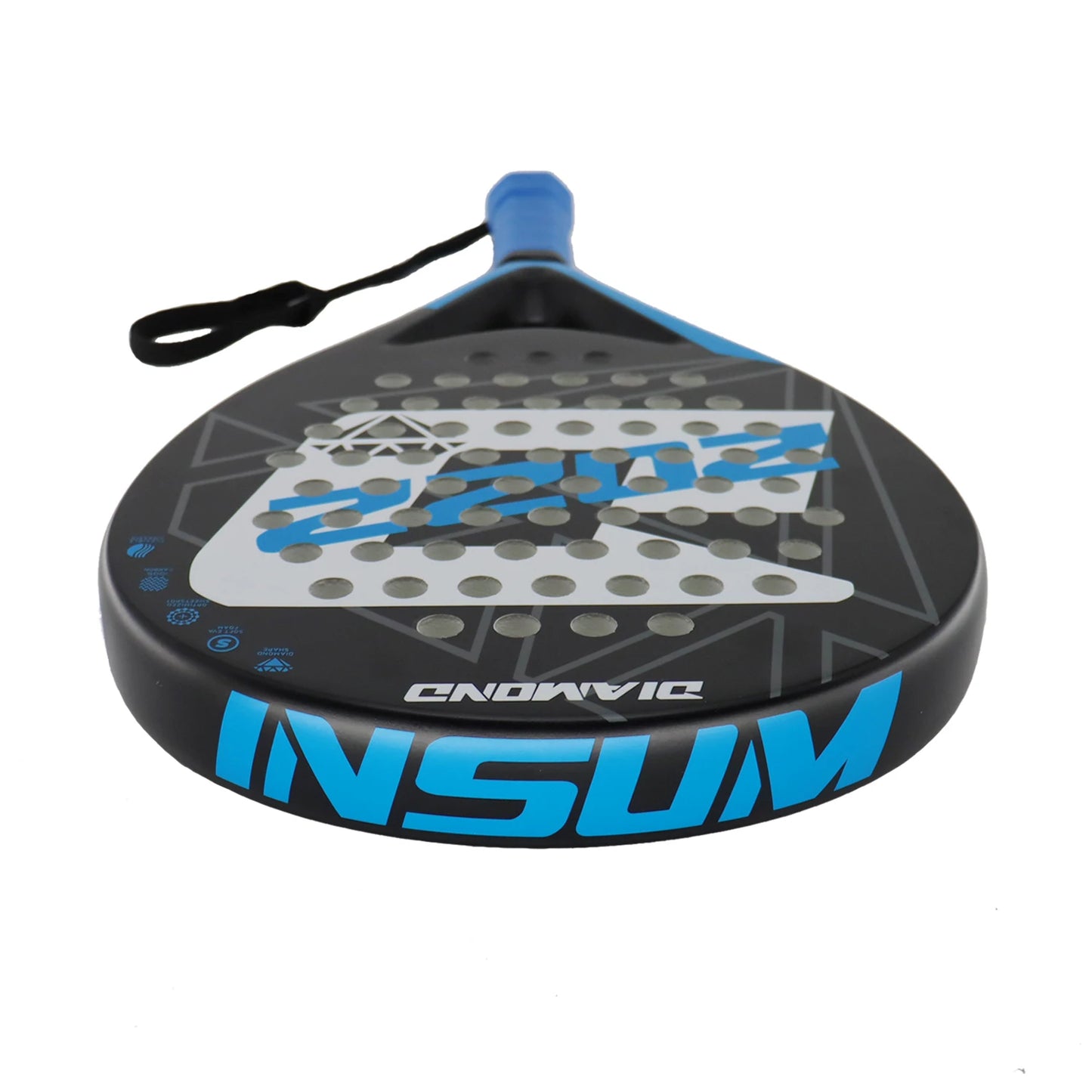 INSUM Padel Racket 2022 Carbon Fiber Soft EVA Surface High Balance Diamond Shape Sports Racket for Advanced Players Paddle
