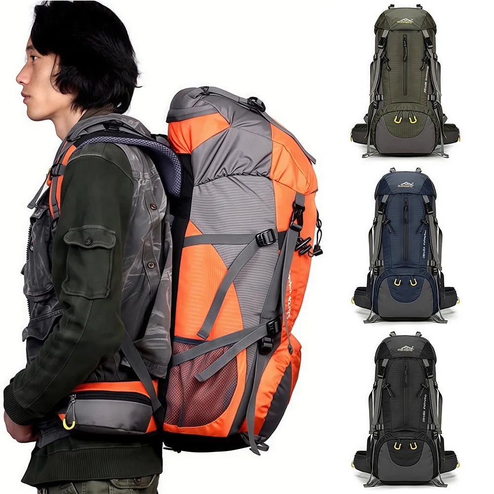 50L Hiking Backpack Men Women, Large Backpack Packs, Waterproof Camping Backpacks Bag, Camping Essentials for Trekking Travel