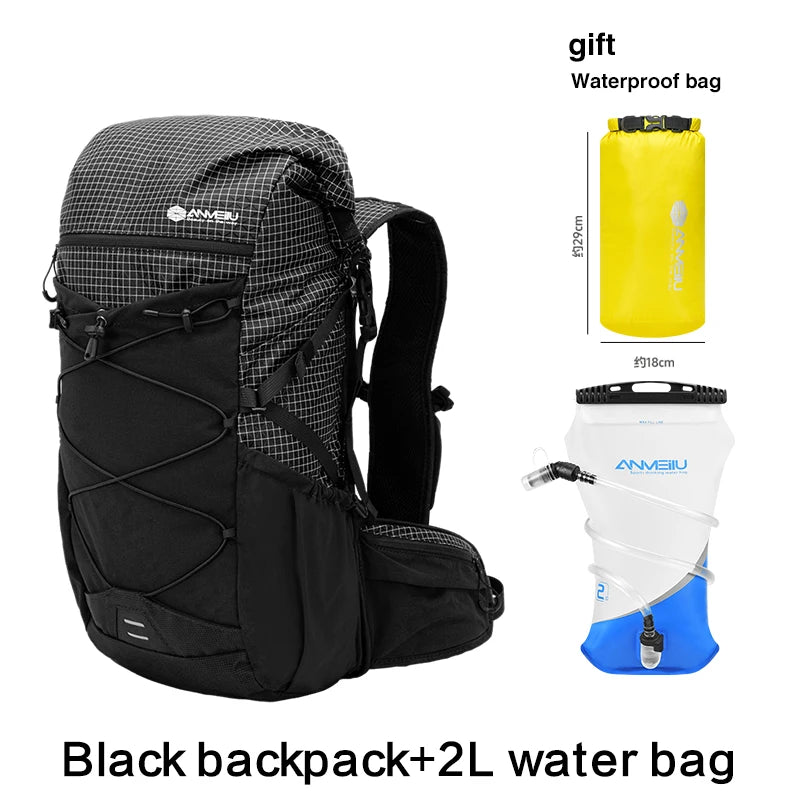 Anmeilu Mountaineering Backpack 30L Large Capacity Men Women Outdoor Travel Hiking Off-road Lightweight Sports Backpack