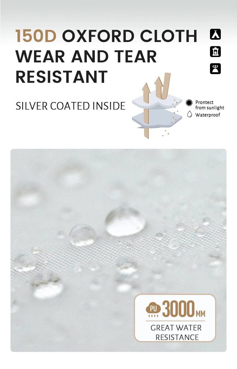 MOBI GARDEN Camping Tent Royal Castle 150D Oxford With Snow Skirt Double Layer Waterproof Hiking 5 Person 4 Season Tent UV50+