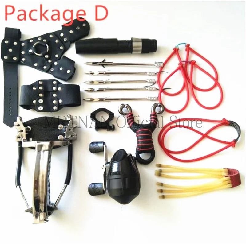 Powerful Fishing Slingsshot with Wrist Rest Outdoor Hunting Sling Shot Large Catapult for Fishings and Ball