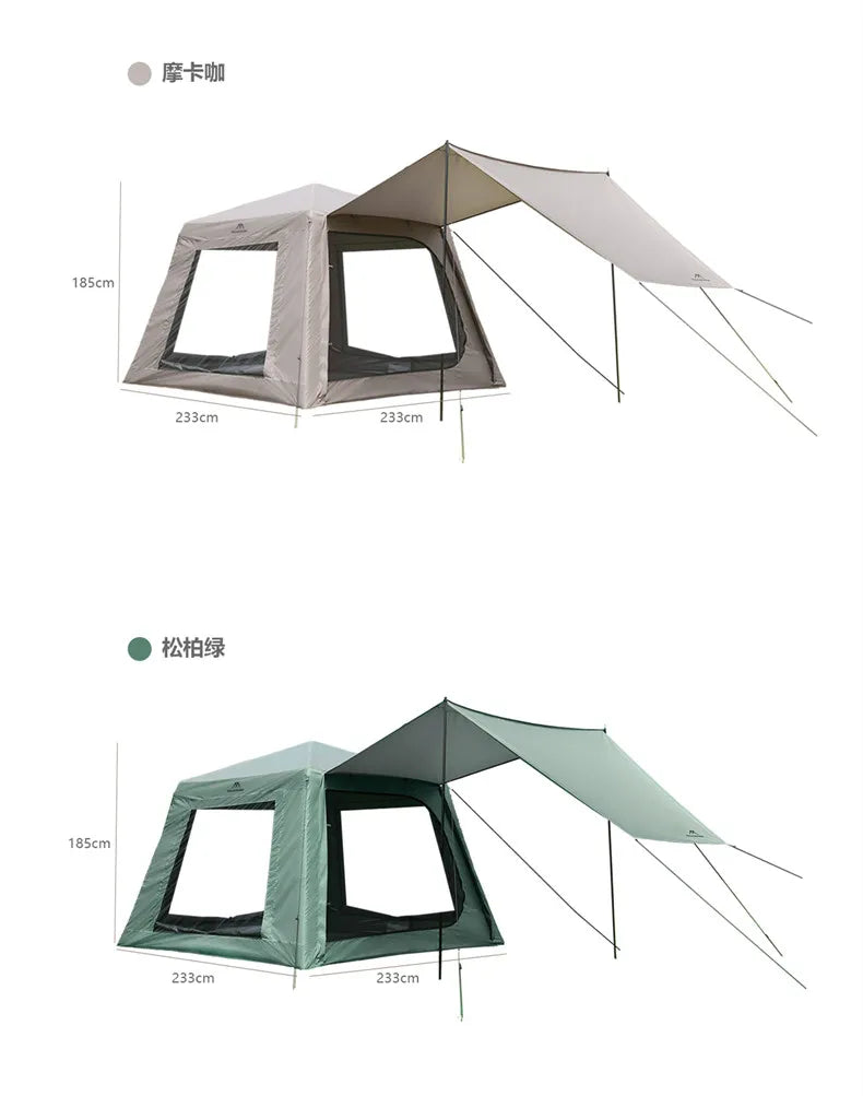 Outdoor Camping Inflatable Tent Mountainhiker Rainproof UV Protection Large Sunshade Canopy Silver-Coated Quick Inflatable Hut