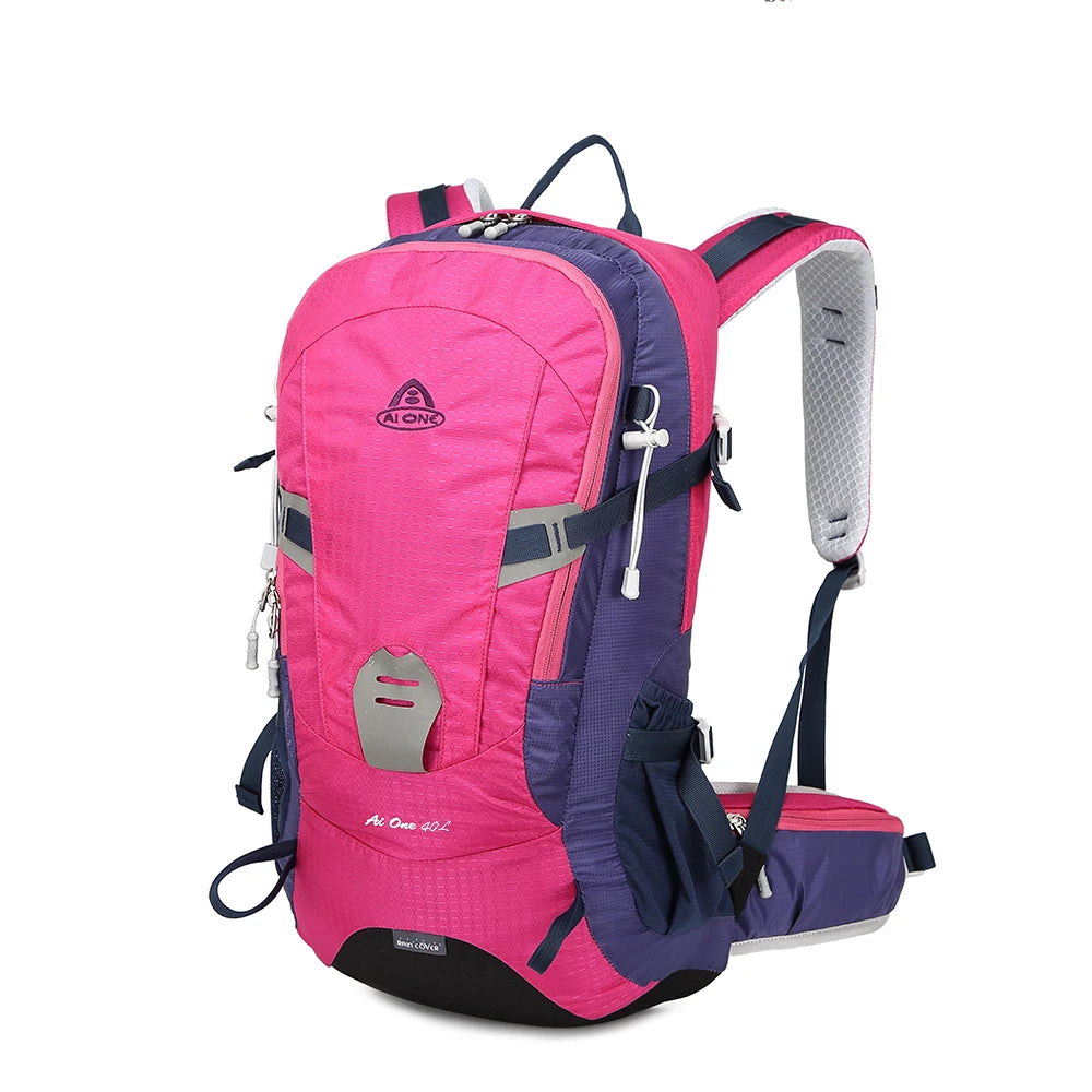 40L Hiking Backpack Waterproof Camping Essentials Bag with Rain Cover Travel  Lightweight Backpacking Back Pack Hiking Daypack