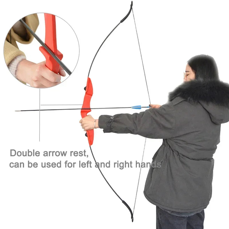 53 Inch Archery Recurve Bow 30-40lbs Takedown Bow Left Right Hand Adults Children Bow Outdoor Arrow Shooting Hunting Accessories