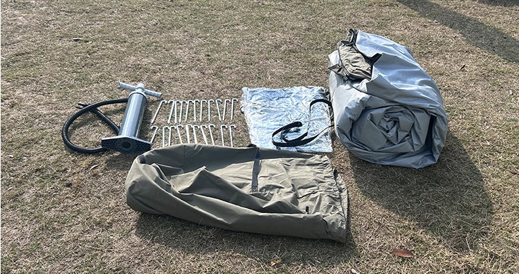 Manufacturer Waterproof Air Tent Outdoor 210g polyester-cotton Glamping Inflatable winter camping Tent 10-12 people frame tent