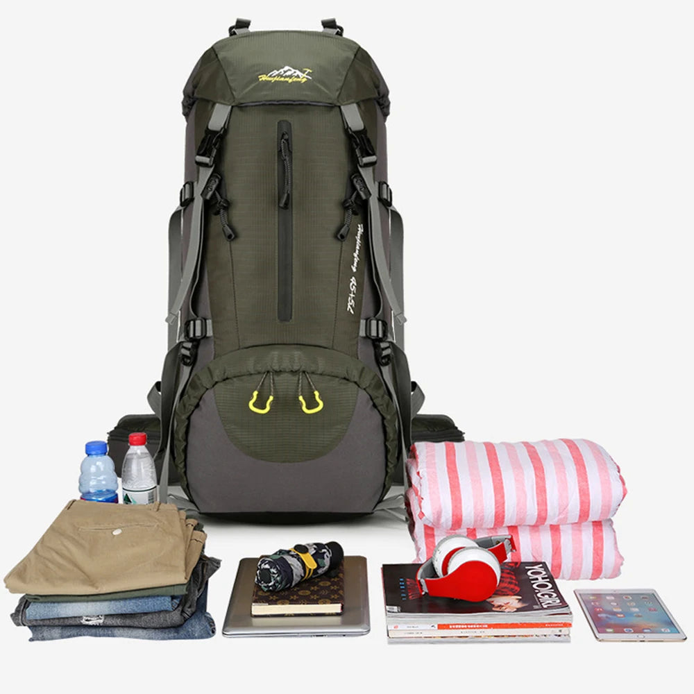 50L Hiking Backpack Men Women, Large Backpack Packs, Waterproof Camping Backpacks Bag, Camping Essentials for Trekking Travel