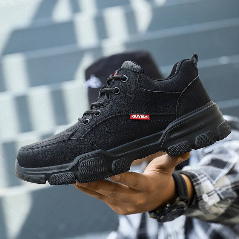 Waterproof Wrok Safety Shoes For Men Summer Breathable Indestructible Boots Non-slip Industrial Construction Shoes Male Footwear