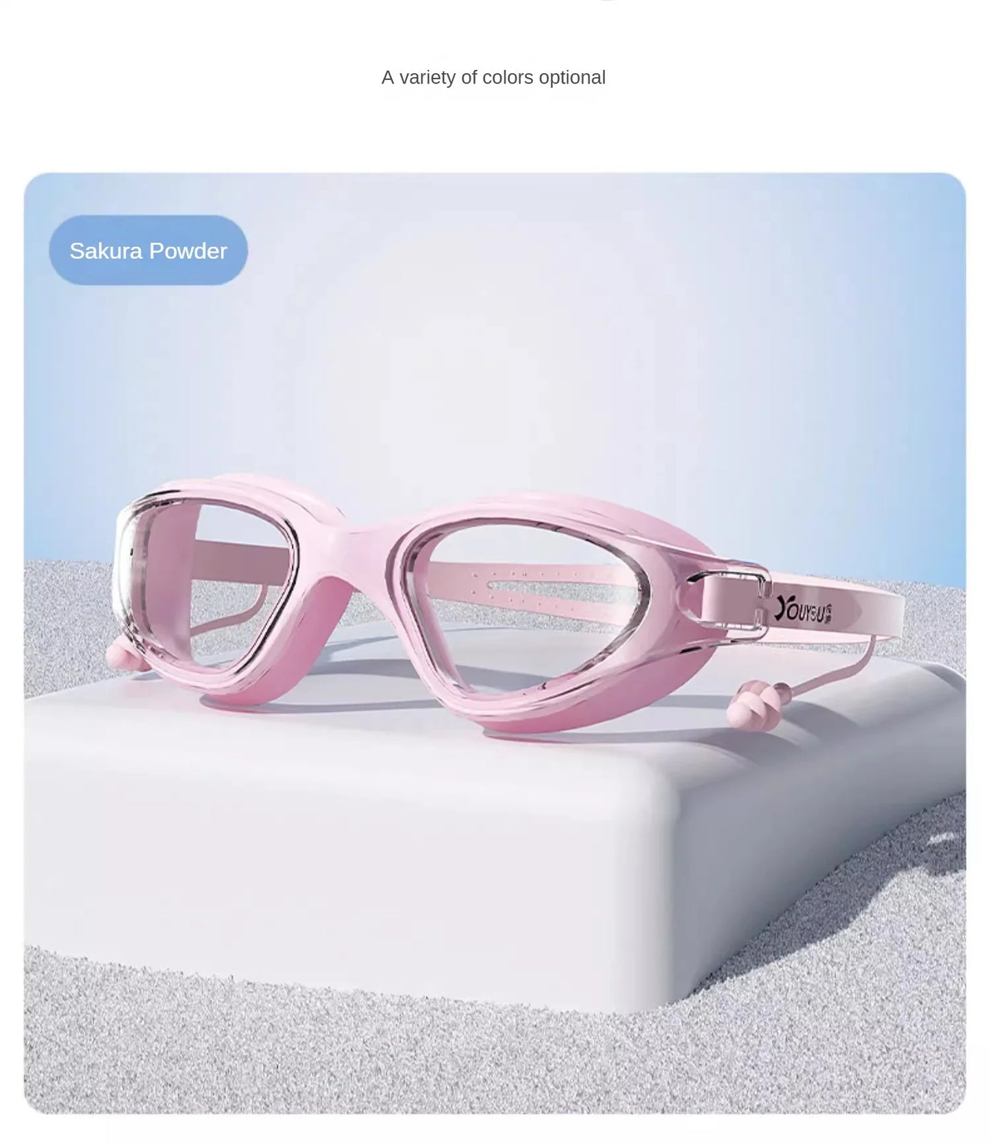 HD Anti-fog Swimming Goggles with Earplugs Adult Men Women  Leak Proof Adjustable high-quality Silicone Swim Protection EYEWEAR