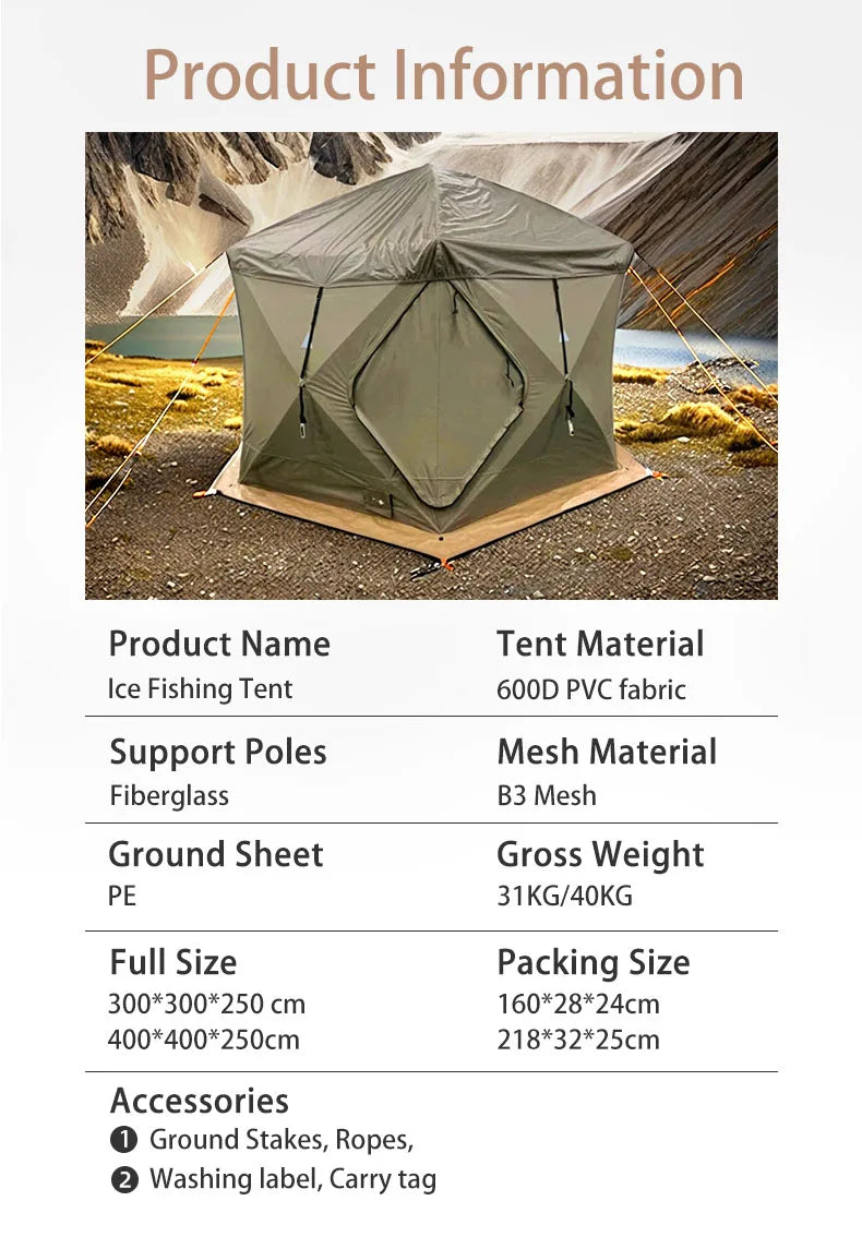 Customized  5-6 Person 4 Season Double Layers Arabian desert middle-east hexagon tent