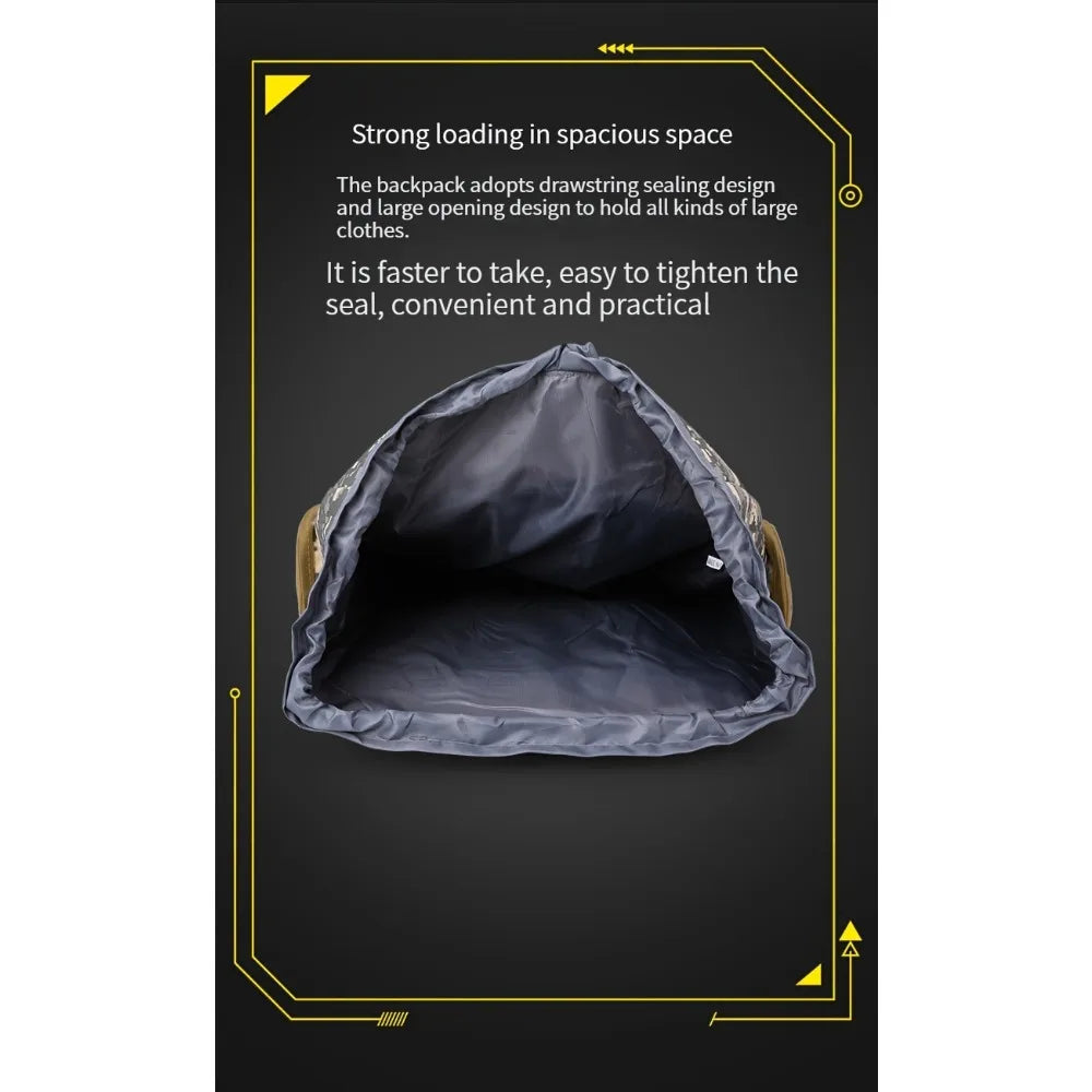 80L  Military Camouflage Tactical Backpack Large Capacity Hiking Camping Travel Outdoor Molle System Assault Pack for Men