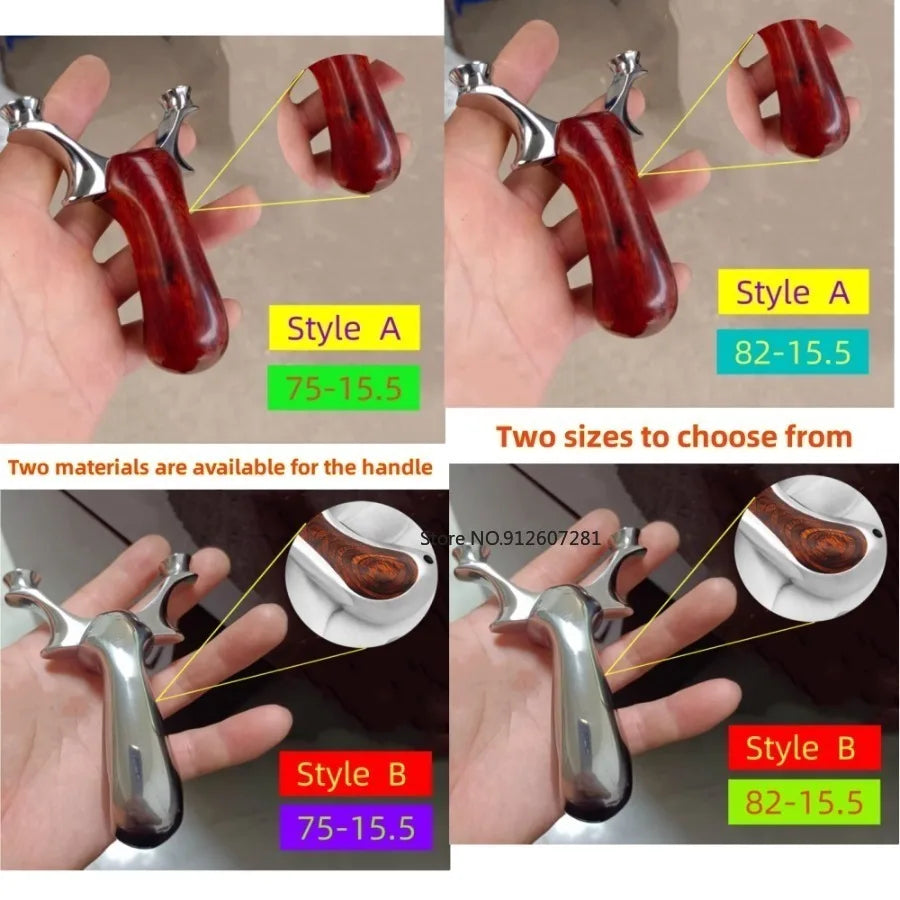 Hunting Slingshot Stainless Steel Bow Big Powerful Catapult Self Defense Survival High Precision Sling Shot