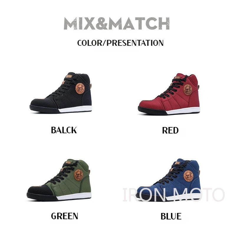 2025 Motorcycle Boots Men Motobiker Shoes Motocross Boots  Anti Fall Riding Boots for Road Racing Parkour Shoes Knight Equipment