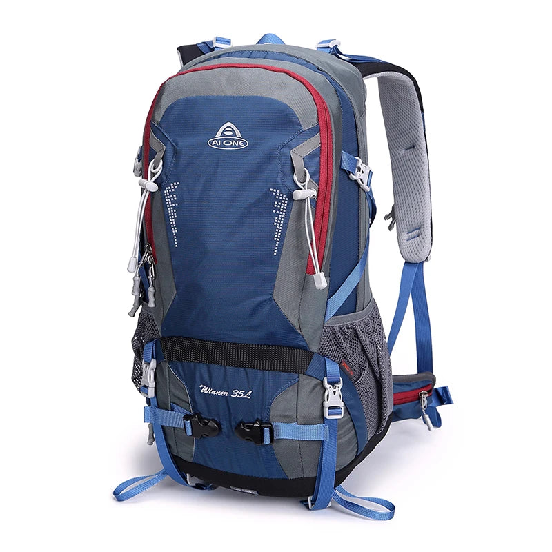 35L Outdoor Travel Hiking Backpack Climbing Backpack With Raincover for Men Women Framed Sports Trekking Camping Bag  Daypack