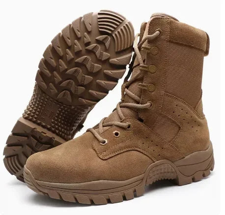 3515 Genuine Brown Boots Spring/Summer Genuine Leather Durable Off Road Mountaineering Training Desert Boots botas para moto