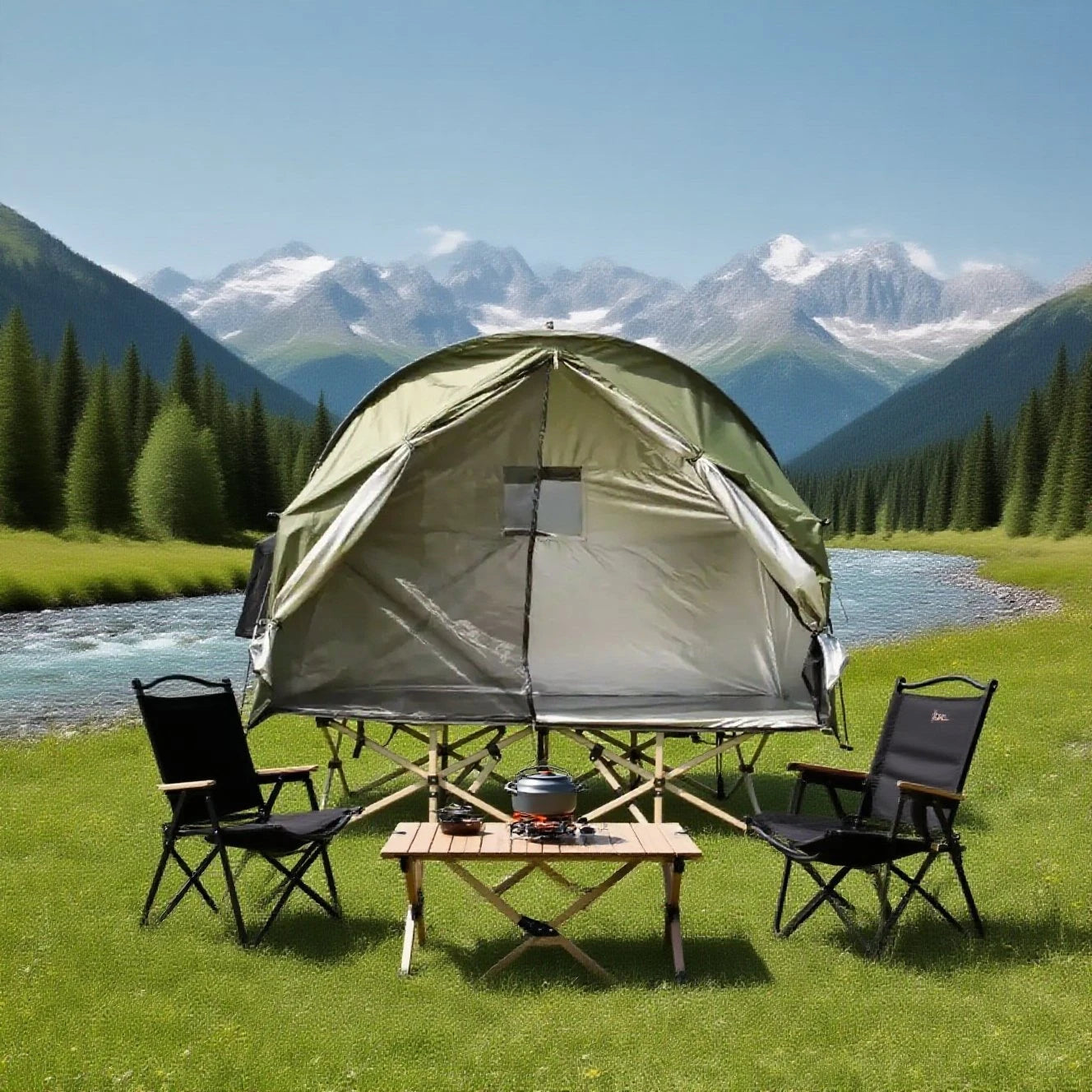 Breathable Mesh Tent for Backpacking - 1 Person All-Mesh Insect-Proof Camping Tent with Enhanced Airflow, Portable Sleep Shelter