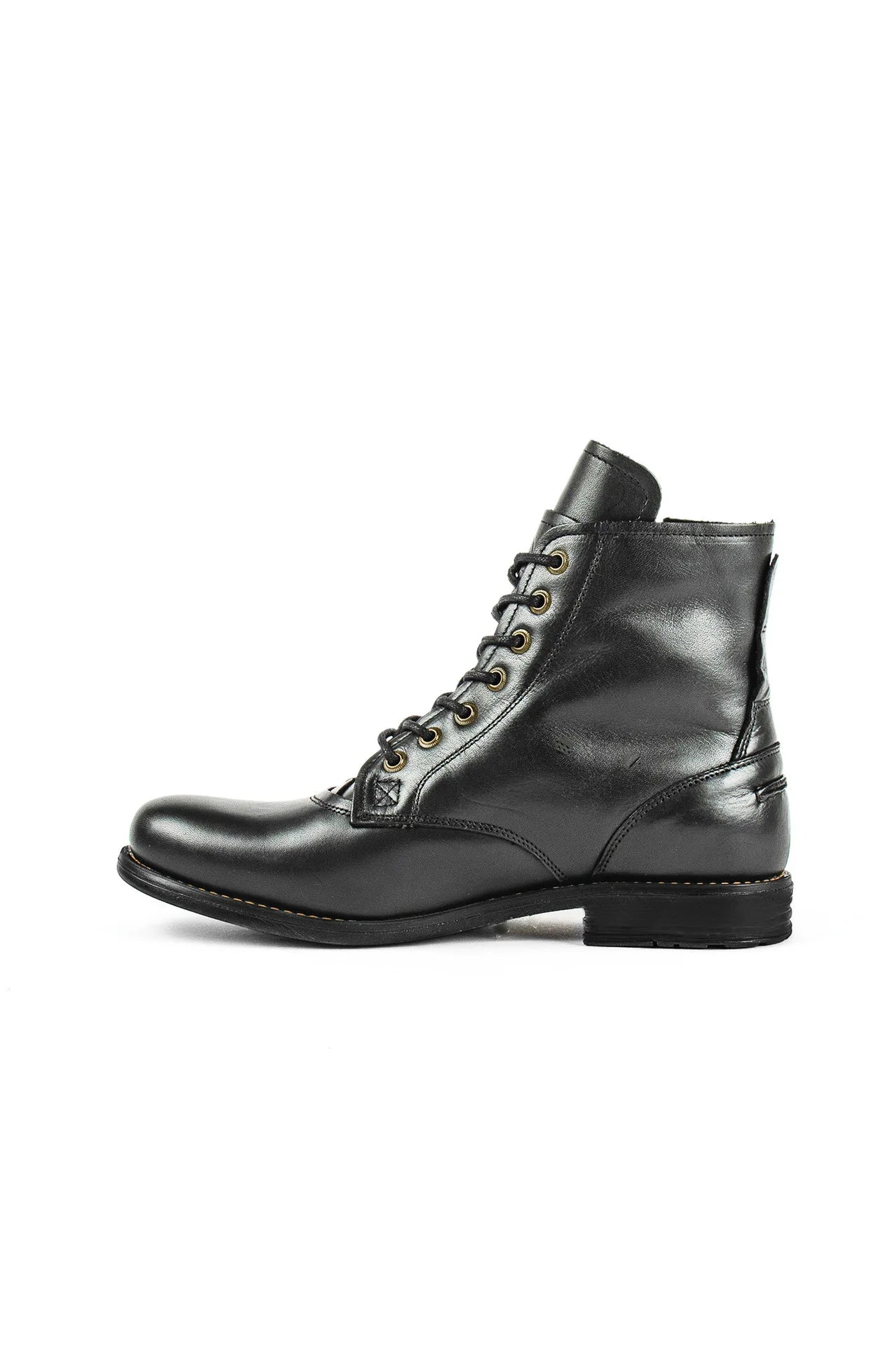 Men Knight Boots Autumn Exquisite Zip Ankle Handmade Round Toe Low Heel Males Shoes Fashion Leather Concise Leisure Design Boots