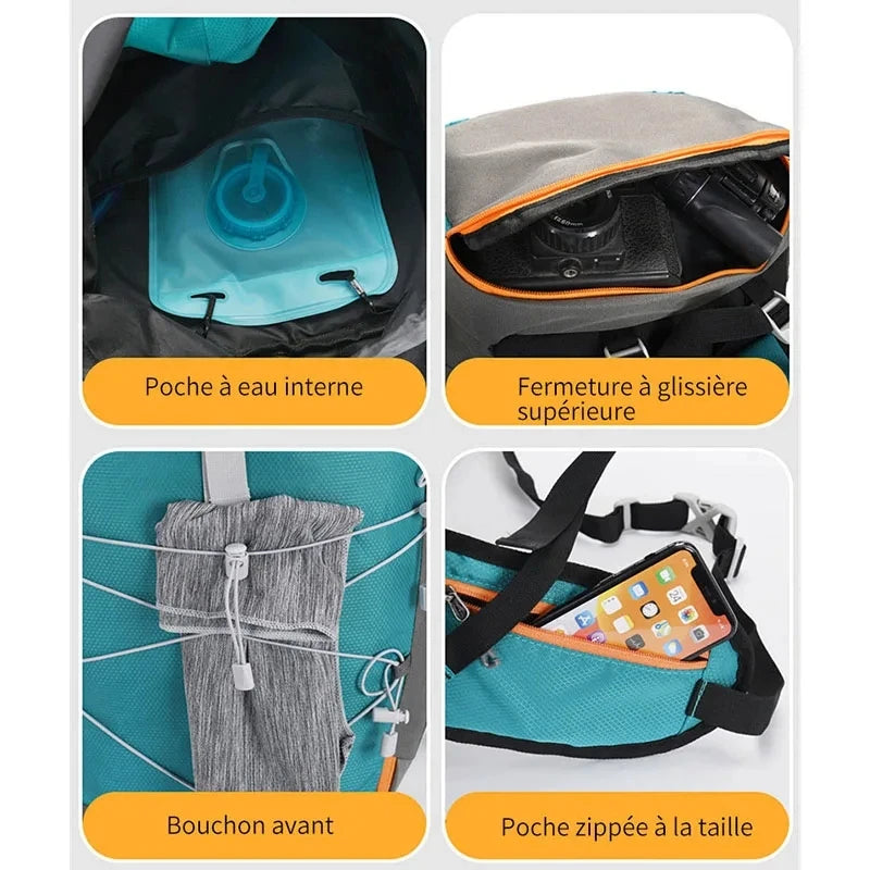 40L Outdoor Mountaineering Bag Waterproof Sports Backpack Lightweight Travel Backpack Hiking Bag Trekking Backpack for Men