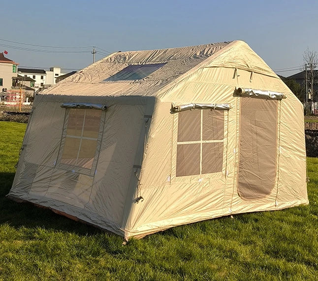 8 ㎡ Camping Outdoor Tent for 4~6People No Pitch Rainproof Sunproof Wind Resistant Hiking Marquee with Skylight & Chimney Outlet