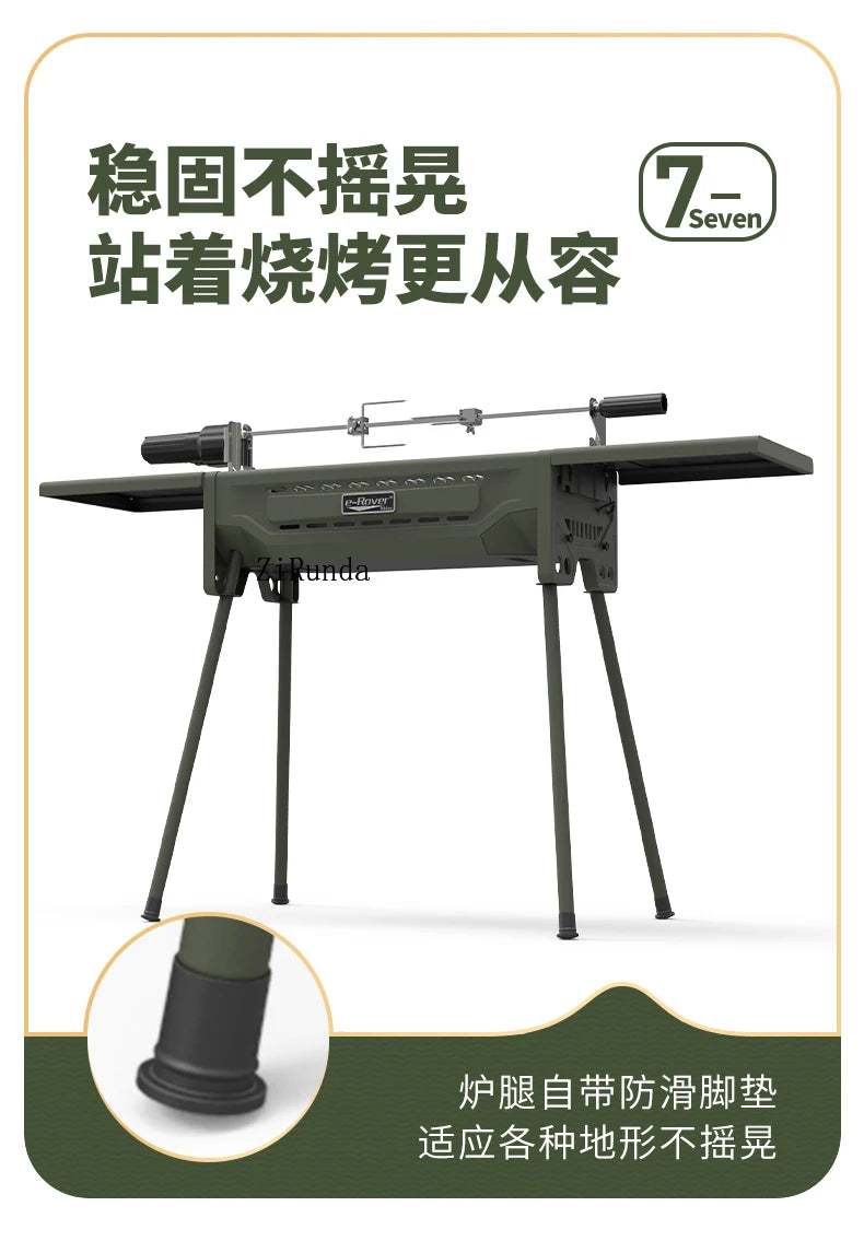 *Outdoor BBQ Grill Portable Household Charcoal Folding BBQ Shelf Non-Smoking Camping BBQ Stove