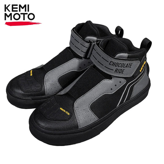 Motorcycle Riding Shoes Men Casual Style Anti-slip Moto Equipment Breathable Durable Comfortable Reflective Off-road Motorbike