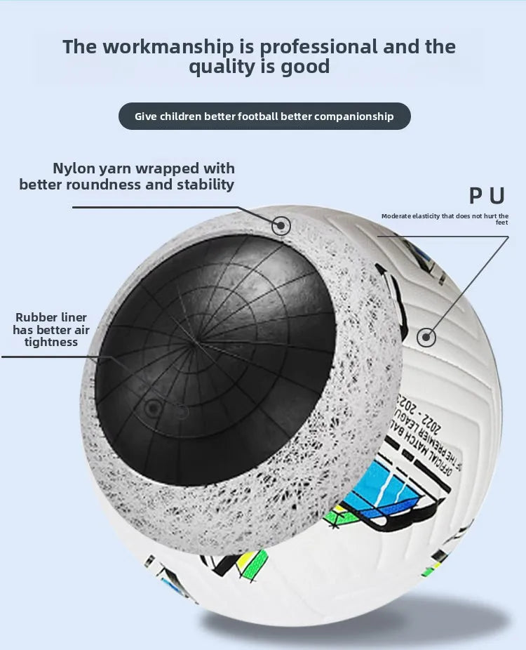 Newest Soccer Balls Standard Size 5 PU Material High Quality Outdoor Official Match Game Football Training Seamless Futbol