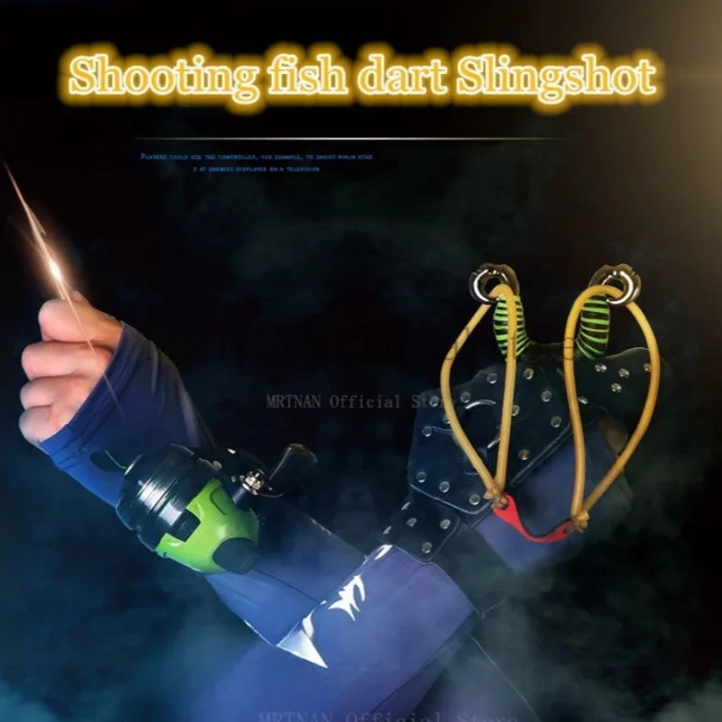 Powerful Fishing Slingsshot with Wrist Rest Outdoor Hunting Sling Shot Large Catapult for Fishings and Ball