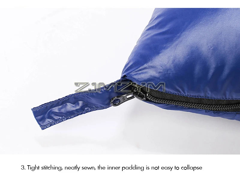 Down Mummy Sleeping Bag for Backpacking, Camping, Waterproof Portable Sleeping Bag, Zip Together for 2 Person Sleeping Bag