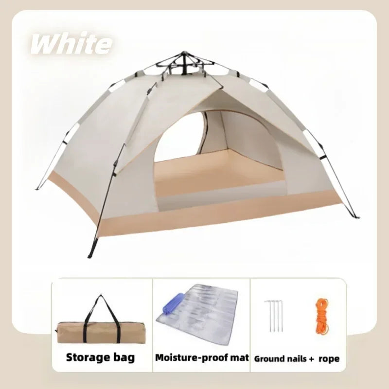 Camping Waterproof Tent 2-3 People One-touch Camping Tent Outdoor Ultralight Portable Sun Shelter Beach Tent for Outdoor Fishing
