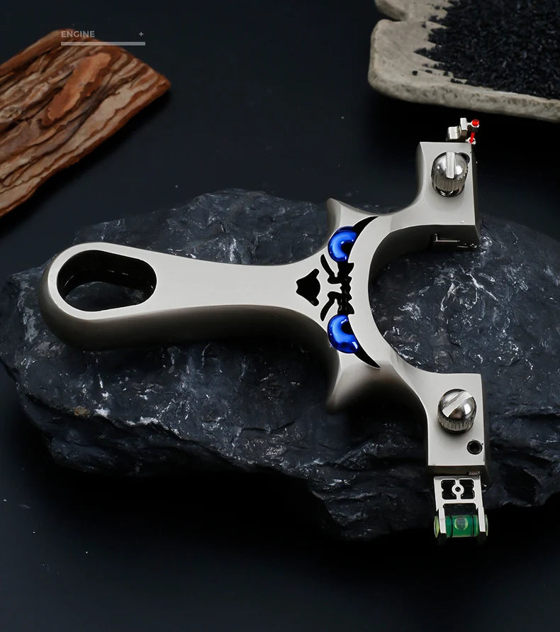 Silver Aluminum Alloy Slingshot Professional Slingshot Competition Dedicated Full Metal High-quality Sling Light and Strong