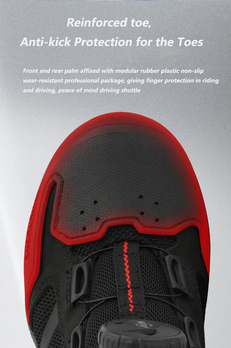 FEHER MQZ Series Motorcycle Boots Breathable Lightweight Non-slip Rotating Lace Up System Hiking Shoes for Riding and Climbing