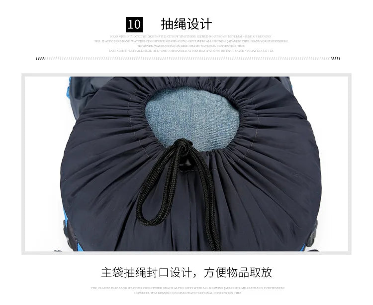 2025 cross-border outdoor hiking bag shoulder hiking sports bag waterproof bag backpack large capacity polyester backpack a001