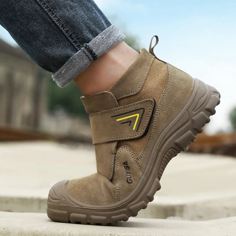 Anti Scald Welding Work Shoes Anti-smash Anti-puncture Safety Shoes Men Protective Boots Wear Resistant Male Industrial Shoes
