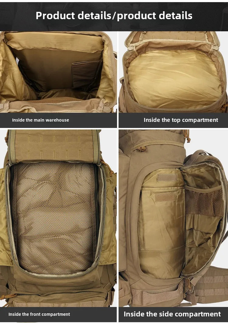 90L Outdoor Camping Tactical Backpacking Large Capacity Backpack MOLLE Multifunctional Outdoor Backpack