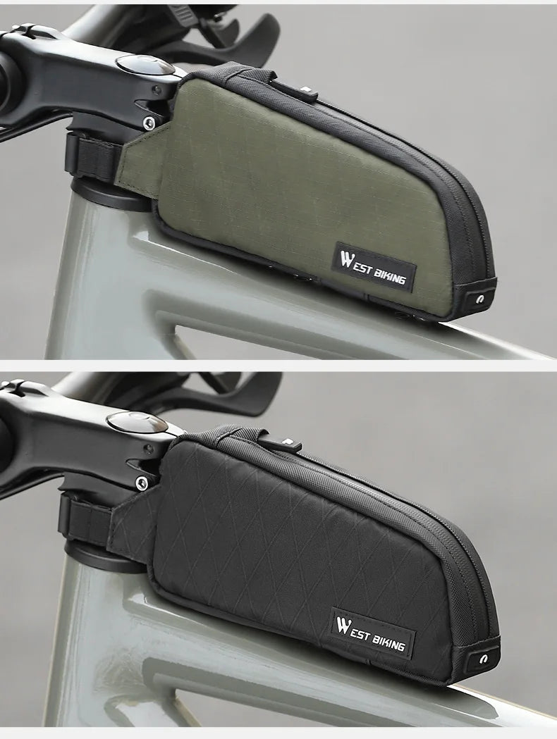 WEST BIKING Bicycle Top Tube Bag 1L Portable Cycling Front Frame Triangle Bag Lightweight Bike Bag MTB Road Bike Accessories