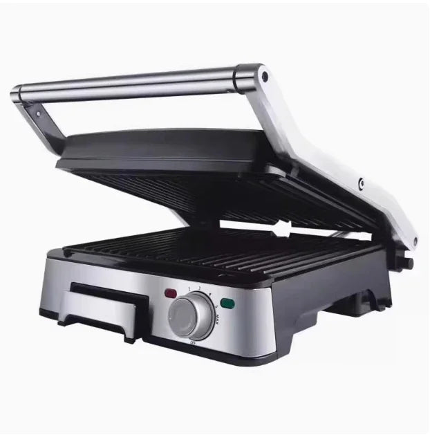 220V UK Multifunctional Steak Maker Panini Press Sandwich Grill Commercial Breakfast Burger Machine for Home Use EL