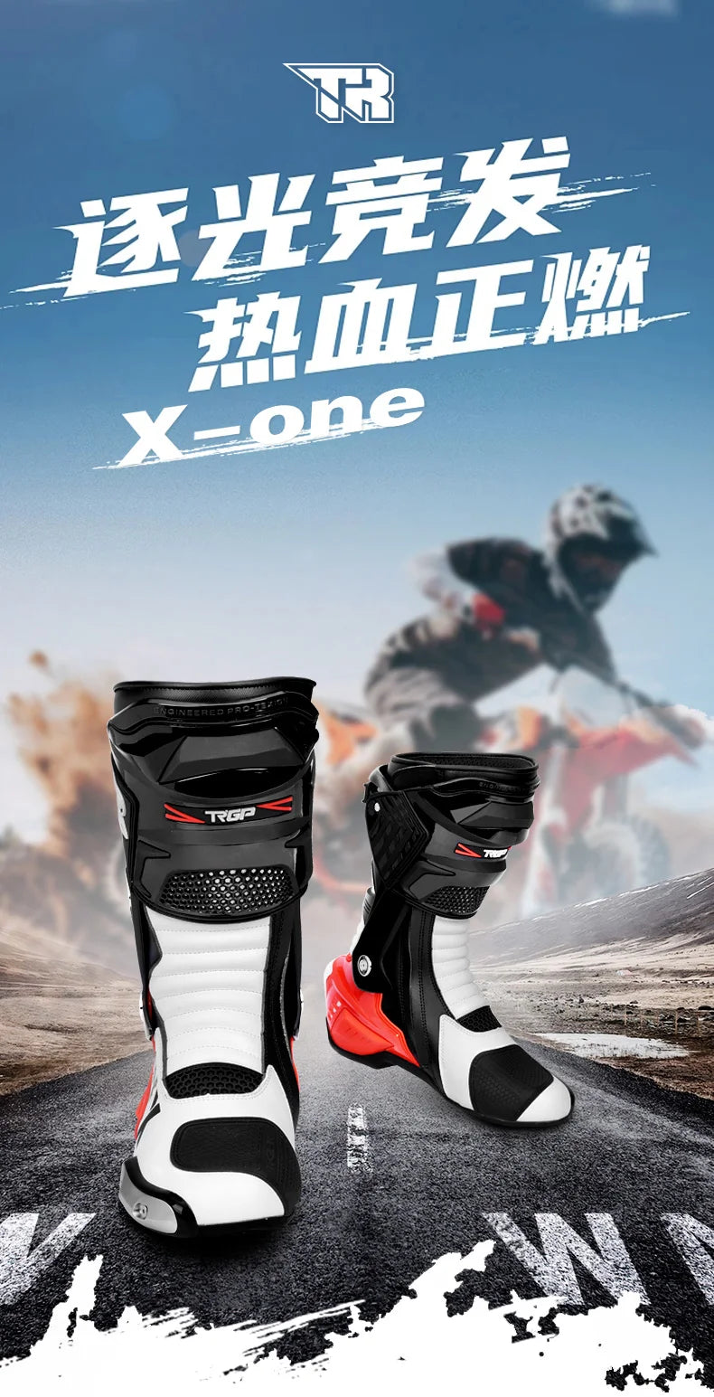 TR Tiger motorbike riding shoes men's cycling boots four seasons waterproof motorbike fall protection motorcycle rider racing sh