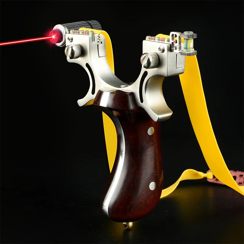 304 Stainless Steel Slingsshots High-precision Laser Aiming Slingshot Outdoor Hunting Catapult Practice Shooting Accessories