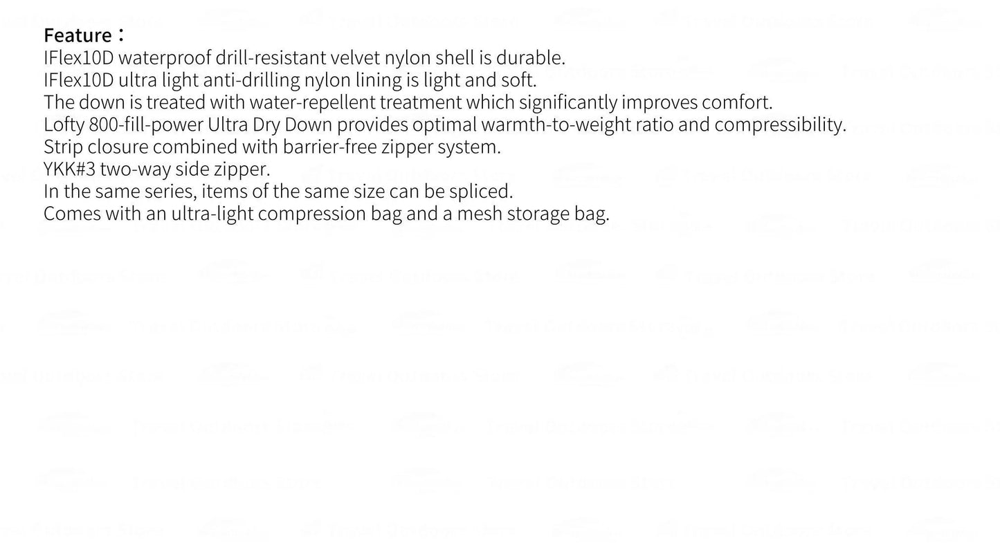 AEGISMAX AIR-E Camping Down Sleeping Bag Adult Ultralight Waterproof Hiking Tourist Warm 800FP Outdoor Envelope Sleeping Bags