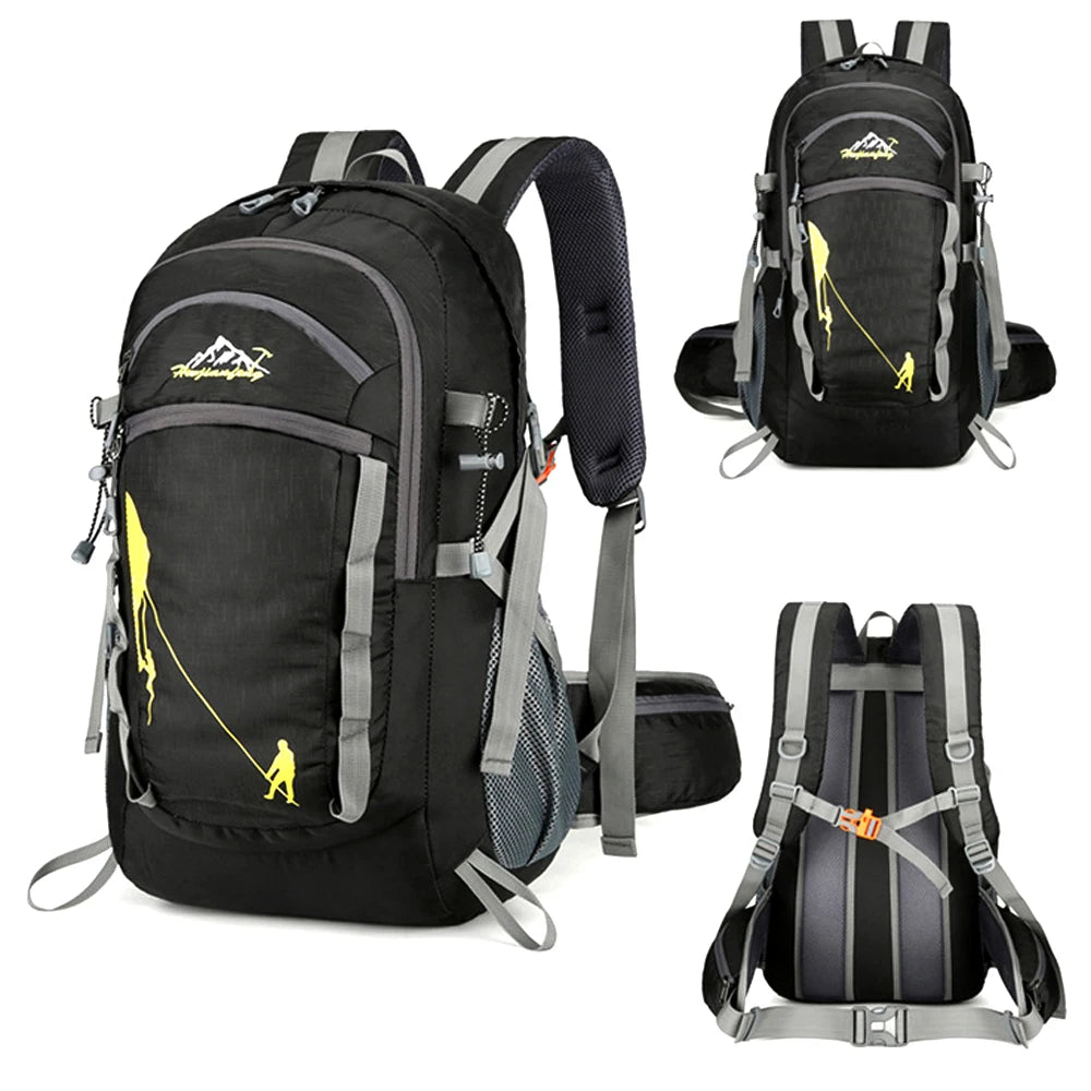 1PCS 40L Hiking Backpack, Water Resistant Lightweight Outdoor Sport Daypack Travel Bag for Camping Climbing Skiing Cycling