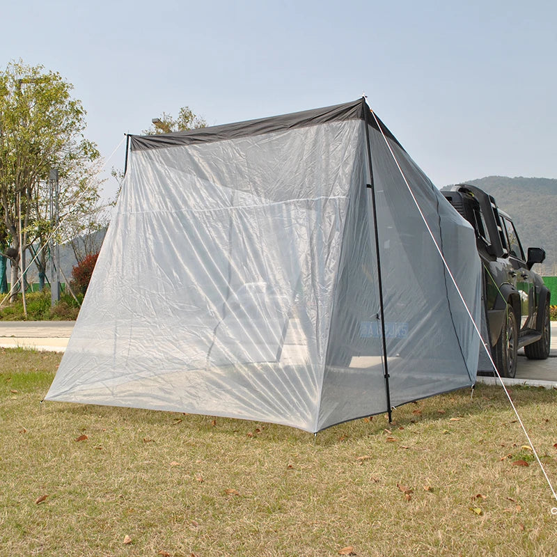 SUV Rear Tent with Mosquito Net – 4-Person Sun Shelter & Quick-Setup Car Canopy for Family Camping, Outdoor Adventures