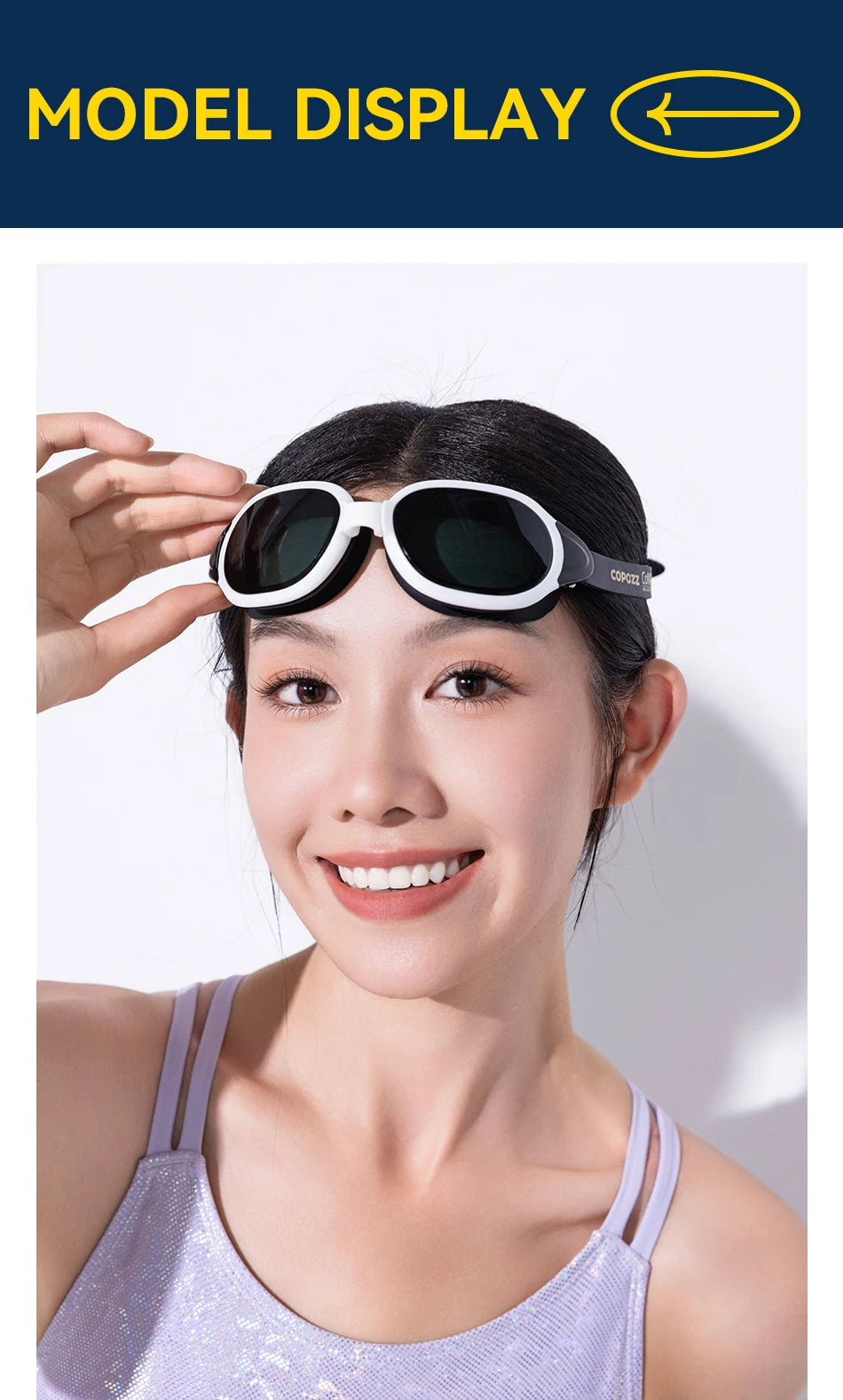 COPOZZ Myopia Swimming Goggles Male Female Adult Swim Goggle CoNANO Imported Anti Fog Pool Swimming Glasses Eyewear -1.5 to -7