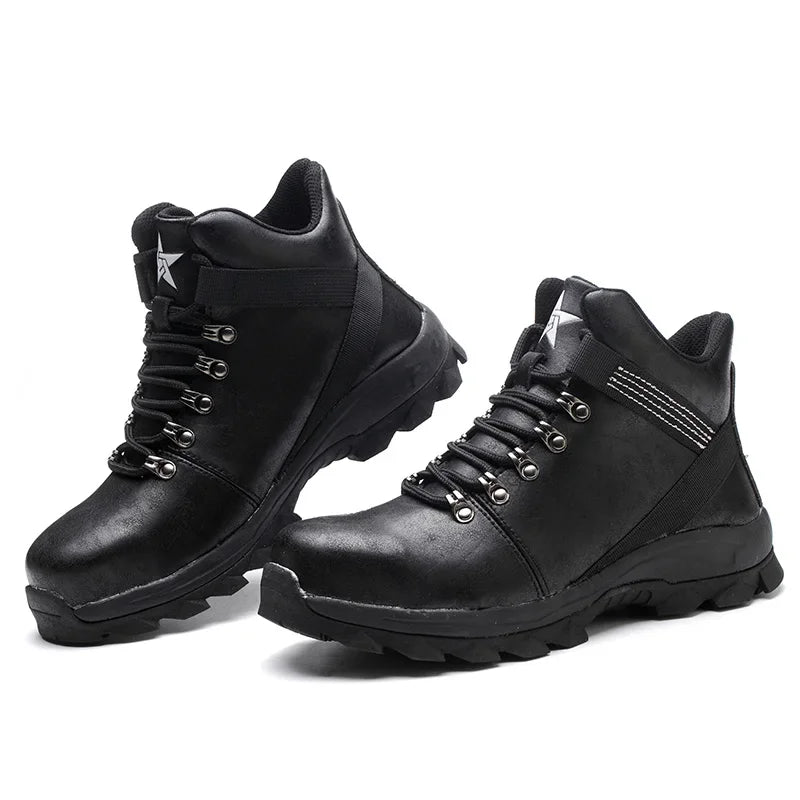 Waterproof Work Safety Boots Anti-puncture Steel Working Sneakers Indestructible Work Shoes Botas Security Shoes Men