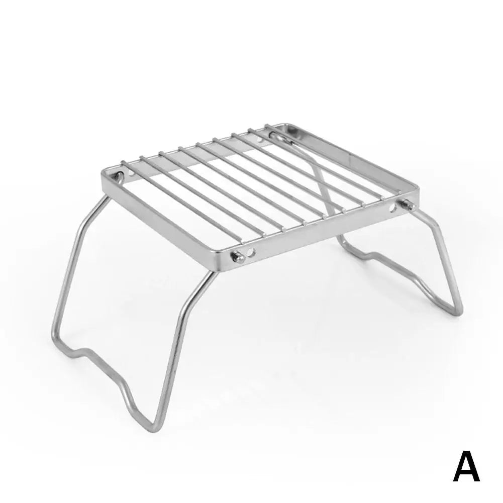Outdoor Steel Stove Holder Foldable Portable Camping BBQ Cooking Campfire Gas Stove Stand Supplies